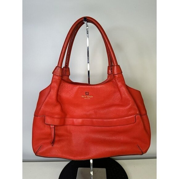 kate spade Handbags - Kate Spade Satchel Double Handles Front Zip Beautiful Red - Damaged Interior